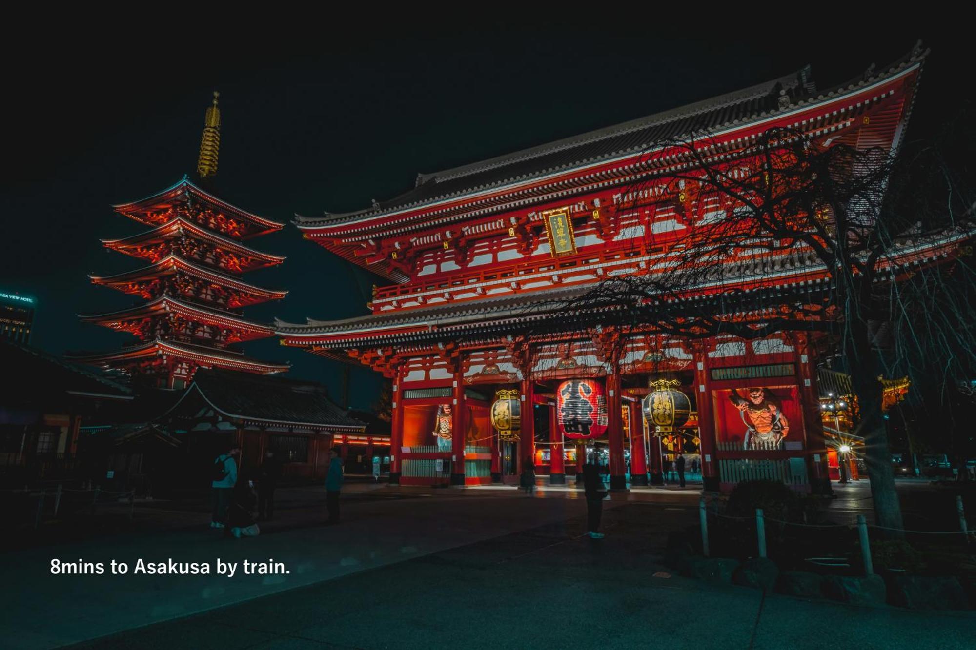 東京スカイツリー眺望 一棟貸切 駅徒歩50秒 浅草8分 スカイツリー4分 銀座20分 Lägenhet Tokyo prefektur Exteriör bild